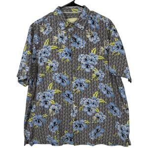 Vintage 100% Silk Island Republic Men's Short Sleeve Hawaiian Shirt Size XXL